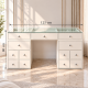 Hollywood 13 Drawers Dresser White – 125cm Dressing Table