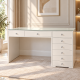 Hollywood 8 Drawers Dresser White – 120cm Dressing Table