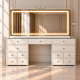 Hollywood 13 Drawers Dresser White 150cm + Tube LED Vanity Mirror 150x80cm