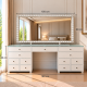 Hollywood 13 Drawers Dresser White 180cm + Diamond Vanity Mirror 150x80cm