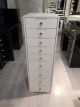 Ellie white high gloss make up storage 9 drawers