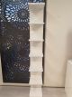 Ellie white high gloss make up storage display 7 shelves
