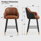 Eric Barstool – Modern Brown & Black Bar Stool