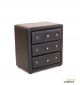 Eveleen black leather bedside