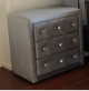 Eveleen grey velvet bedside