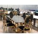 Evrah marble Dining Table + 6 monet chair