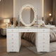 Hollywood 13D150cm high gloss melamine+small crystal oval mirror