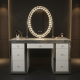Lindsey dresser white +small crystal oval mirror