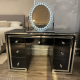 Lindsey dresser black+ small crystal oval mirror