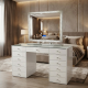 Hollywood 13D125cm high gloss melamine+big crystal mirror