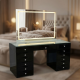 Hollywood 13 Drawers Black 125cm + Tube Mirror
