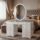 Hollywood 13D150cm high gloss melamine+big crystal oval mirror