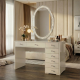 Hollywood 8D120cm high gloss melamine+big crystal oval mirror
