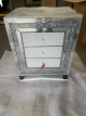 Nadan white glass bedside