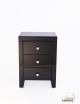 Paris Black glass bedside