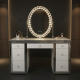 Lindsey dresser white +small crystal oval mirror