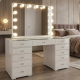 Hollywood 13D125cm high gloss melamine+BT globe mirror