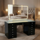 Hollywood 13 Drawers Black 150cm + Tube Mirror